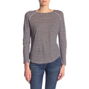 frame denim > long sleeve linen top